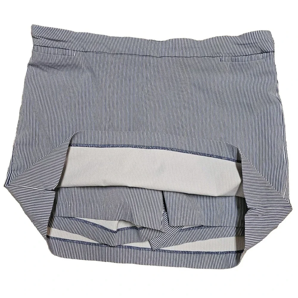 Kim Roger's Blue & White Striped Stretch Skort Built In Shorts Size 22W - Picture 3 of 6